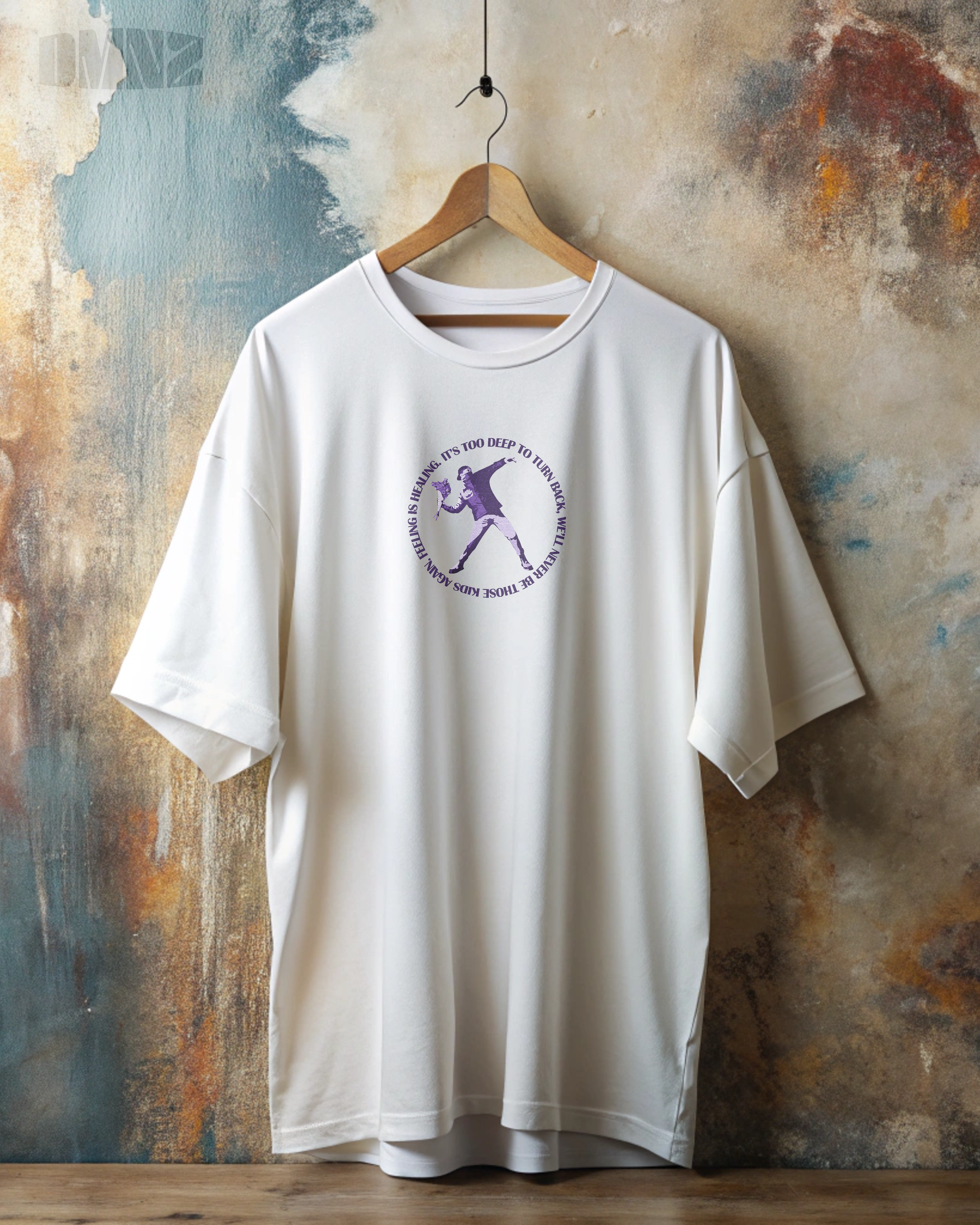 CAMISETA BANKSY- FLOWER BOMBER