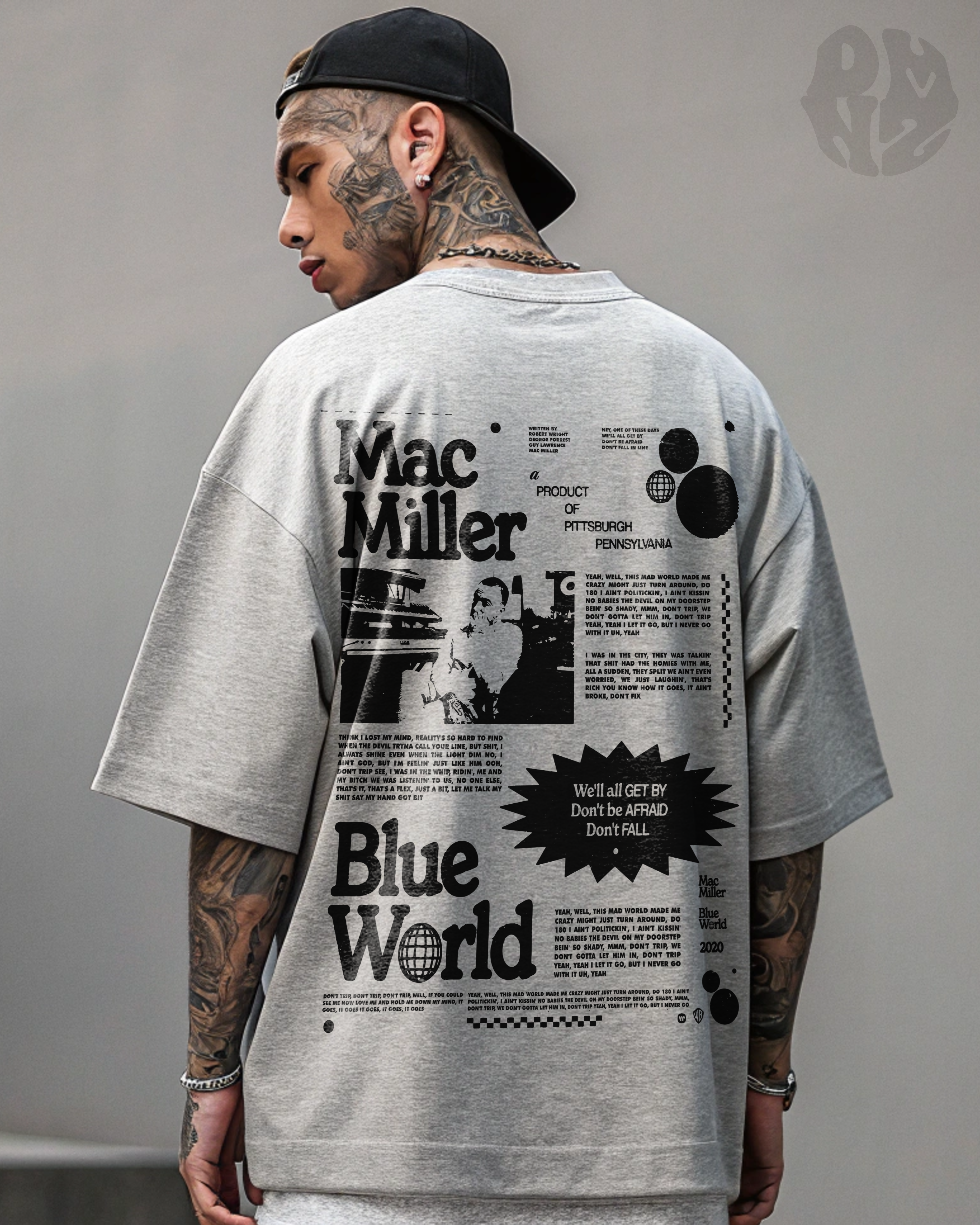 T-SHIRT MAC MILLER - MONDE BLEU
